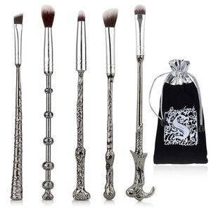 Potter Makeup Brush Set Wizard Magic Wand Brush 5 Pcs Makeup Tools w/ Gift Bag